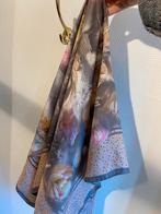 Marccain pastel tinten floral vierkante shawl pure silk, Ophalen of Verzenden, Sjaal, Zo goed als nieuw