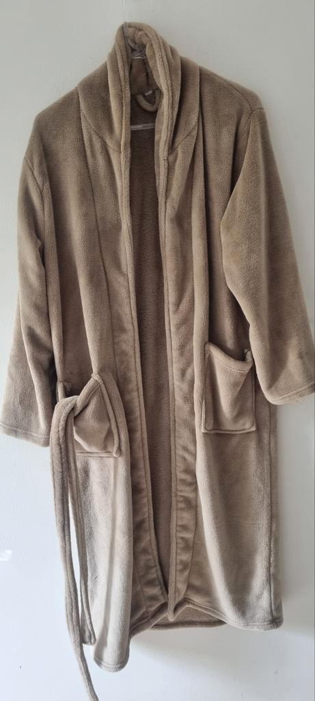 Zachte Taupe Badjas met Zakken & Ceintuur maat M, Kleding | Dames, Overige Dameskleding, Zo goed als nieuw, Ophalen of Verzenden