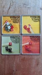 Vintage metalen 7Up onderzetters jaren ’60/’70 (1), Ophalen of Verzenden, Gebruikt, Overige typen
