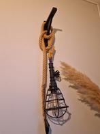 Industriële Wandlamp met Touw, Huis en Inrichting, Lampen | Wandlampen, Ophalen of Verzenden, Gebruikt, Metaal, Industrieel