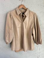 Ibana leren blouse mt 38, Kleding | Dames, Ophalen of Verzenden, Zo goed als nieuw, Maat 38/40 (M), Beige
