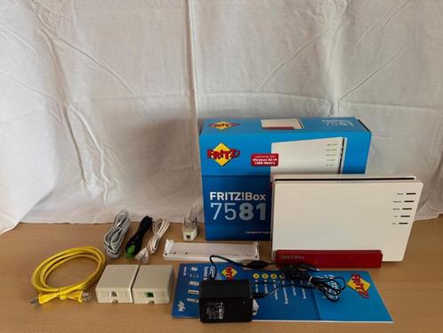 FRITZ! Box 7581 ook te gebruiken als repeater., Computers en Software, Routers en Modems, Gebruikt, Router met modem, Ophalen of Verzenden