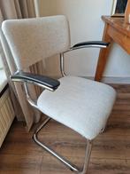 2x vintage gispen buisframe eetkamerstoel, Huis en Inrichting, Ophalen, Gebruikt, Twee