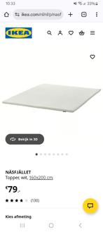 Nieuwe matrastopper dekmatras van Ikea, Ophalen, Matras, 200 cm, 160 cm