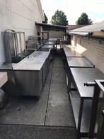 RVS units / meubels voor Buitenkeuken / Werkplaats/ Keuken, Ophalen, Gebruikt, Houtskool