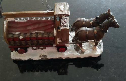 Bierwagen bierkar met 2 paarden, Huis en Inrichting, Woonaccessoires | Wanddecoraties, Zo goed als nieuw, Ophalen of Verzenden
