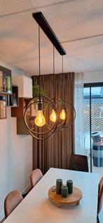 Industriële Hanglamp Metaal Zwart 3 lichtbronnen, Ophalen, Metaal, Minder dan 50 cm