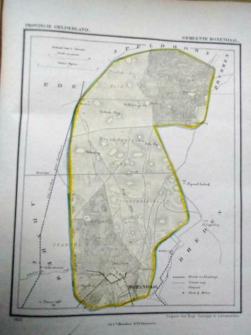 160 / Roozendaal  Litho 1865  Kuyper GLD beschikbaar voor biedingen