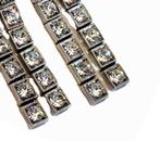 Art Deco Sterling zilver 935 met CZ zirconia clipoorbellen., Ophalen of Verzenden, Zilver