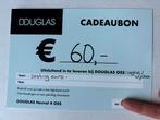 Cadeaubon Douglas t.w.v. €60 (Oss Veghel of Wijchen), Tickets en Kaartjes, Kortingen en Cadeaubonnen, Eén persoon, Cadeaubon, Overige typen