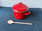 Soeppan emaille Postcode Loterij met houten lepel, Kookpan of Snelkookpan, Overige materialen, Nieuw, Ophalen of Verzenden