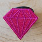 Strijk embleem applicatie Patch Diamant roze