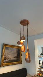 Prachtige eyecatcher: Roze kleurige hanglamp met vijf lampen, Huis en Inrichting, Lampen | Hanglampen, Ophalen of Verzenden, Zo goed als nieuw