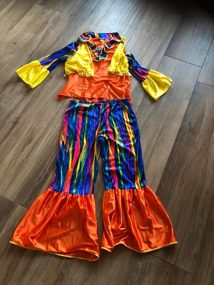 Hippie/disco verkleedpak maat 164 let op!!, Kinderen en Baby's, Carnavalskleding en Verkleedspullen, Gebruikt, Jongen of Meisje