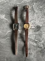 2 x vintage Pontiac opwind polshorloge, goldplated en metaal, Sieraden, Tassen en Uiterlijk, Overige merken, Goud, Polshorloge