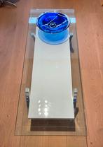 Design Salontafel, glas, chroom, hoogglans wit, krasVRIJ., Huis en Inrichting, 50 tot 100 cm, Minder dan 50 cm, Glas, 100 tot 150 cm