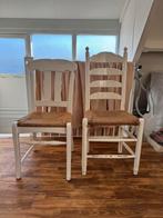 Rieten eetkamertafel stoelen - gratis, Huis en Inrichting, Stoelen, Ophalen, Zo goed als nieuw, Bruin
