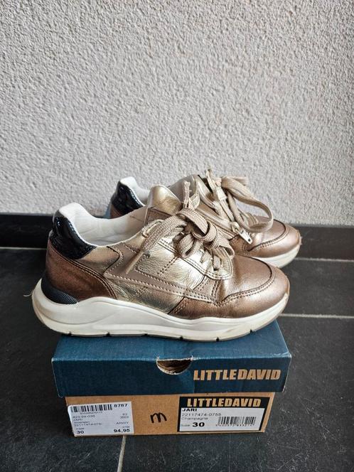 Mooie leren goudkleurige Little David sneakers maat 30, Kinderen en Baby's, Kinderkleding | Schoenen en Sokken, Zo goed als nieuw