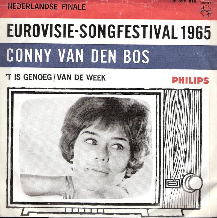 Conny van den Bos 't Is Genoeg - Van De Week- 1965 Eurovisie, Cd's en Dvd's, Vinyl Singles, Gebruikt, Nederlandstalig, Ophalen