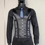 Heren zwart middeleeuws korset steampunk gothic, Verzenden, Nieuw, Historisch, Kleding