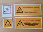 Sticker Zonnepanelen / PV Installatie / set van 4 stickers, Ophalen of Verzenden, Nieuw, Bedrijf of Vereniging