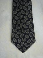 Donker blauw bewerkte stropdas 100% Zijde, Kleding | Heren, Stropdassen, Ophalen of Verzenden, Gedragen, Blauw, Met patroon