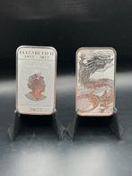 2x 1oz dragon baar - perth mint .9999 zilver baartje, Postzegels en Munten, Edelmetalen en Baren, Ophalen of Verzenden, Zilver