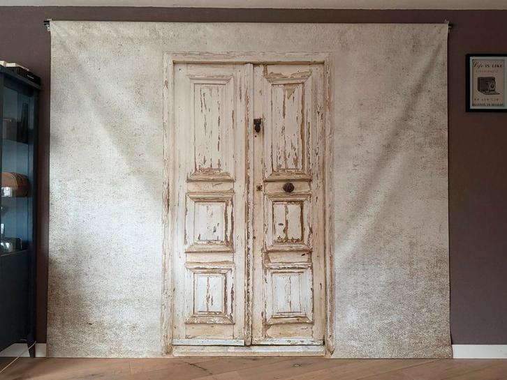 Vinyl Foto Achtergrond 2.3x2.7m + Crossbar en ophanghaken, Audio, Tv en Foto, Fotografie | Fotostudio en Toebehoren, Zo goed als nieuw