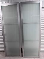 Schuifdeuren pax kast,melkglas 150 cm (2x75 cm), Ophalen, Gebruikt, 200 cm of meer