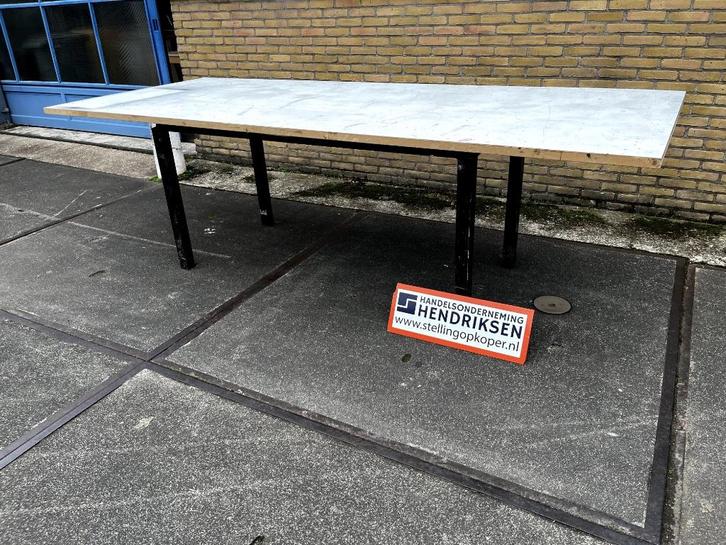 Grote werkbank / zware werktafel / inpaktafel afm. 300x120cm, Doe-het-zelf en Verbouw, Werkbanken, Gebruikt, 170 cm of meer, Ophalen