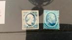 #99 Set zegels Nederland NVPH 1 en 4 pf plakker en gest., Ophalen of Verzenden