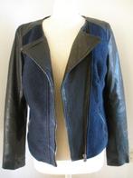 MAISON SCOTCH jack jas blauw wol met leer maat 3 - L, Maison Scotch, Ophalen of Verzenden, Zo goed als nieuw, Blauw