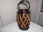 houten lantaarn, Huis en Inrichting, Ophalen, 25 tot 50 cm, Bruin, Zo goed als nieuw
