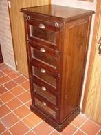 LADEKAST APOTHEKERSKAST - Massief teakhout Flamant 1x5 lades, Huis en Inrichting, Kasten | Ladekasten, Ophalen, Gielen, 5 laden of meer