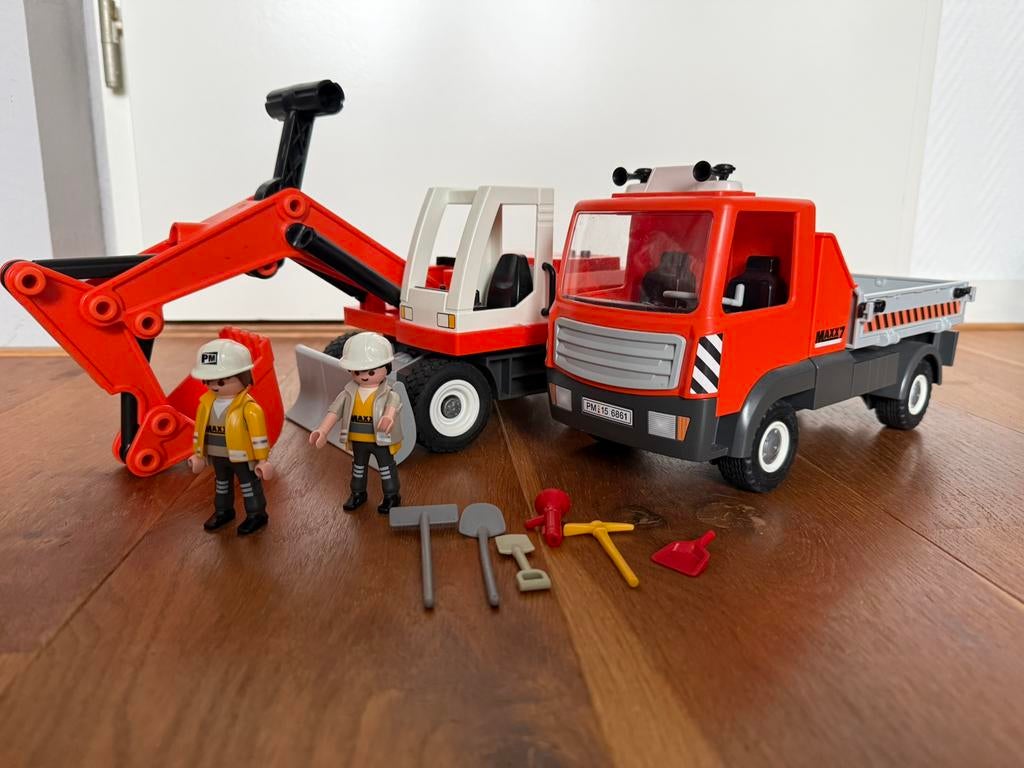 Playmobil bouwplaats voertuigen set, Kinderen en Baby's, Speelgoed | Playmobil, Ophalen of Verzenden, Zo goed als nieuw