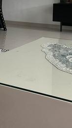 Glazen Salontafel 100x100 cm, Ophalen, Gebruikt, 100 tot 150 cm, Vierkant