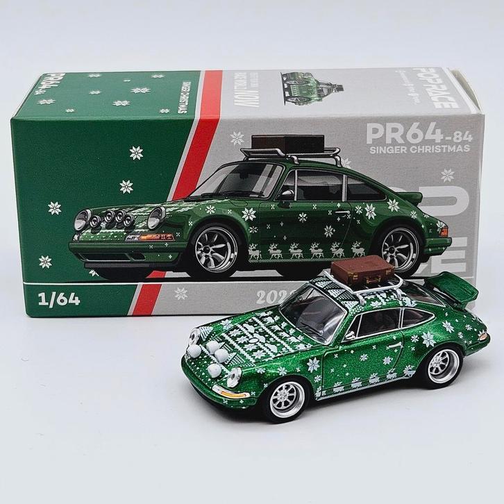 Pop Race Singer Christmas Edition 1/64, Hobby en Vrije tijd, Modelauto's | Overige schalen, Nieuw, Auto, Ophalen of Verzenden
