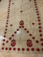 Sari lapje/stof rood/beige/goud met rok en blouse stof, Kleding | Dames, Ophalen of Verzenden, Nieuw, Rood, Overige typen