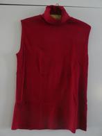 2 mouwloze katoenen koltruitjes, mt L en XL, rood en ecru, Maat 42/44 (L), Ophalen of Verzenden, Zo goed als nieuw, Zonder mouw