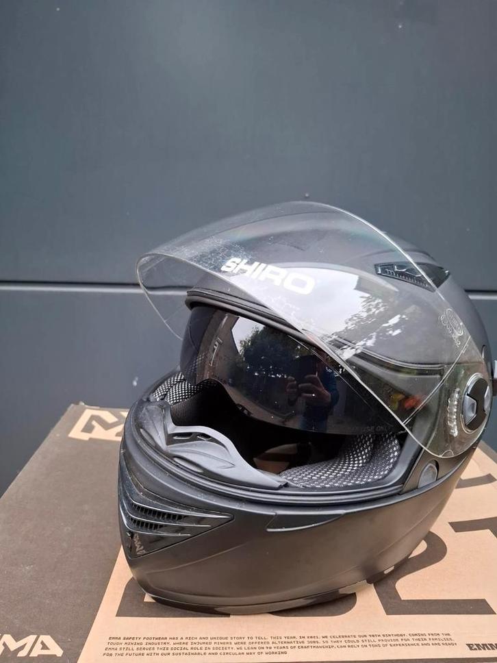 Shiro Systeemhelm - Maat L, Motoren, Kleding | Motorhelmen, Dames, Heren, Systeemhelm, L, Overige merken, Tweedehands, Ophalen of Verzenden
