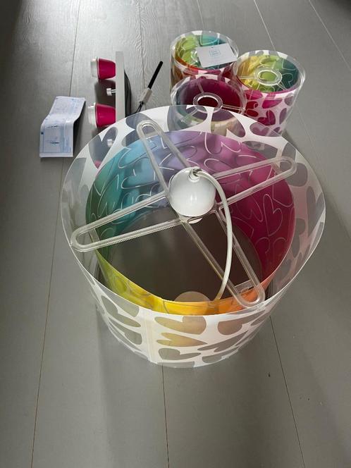 Kinderlamp (set) hartjes, Huis en Inrichting, Lampen | Hanglampen, Zo goed als nieuw, Minder dan 50 cm, Kunststof, Ophalen