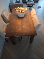 Vergrijsd teak eettafel 90 x 180, Huis en Inrichting, Tafels | Eettafels, Ophalen, Rechthoekig, 150 tot 200 cm, 50 tot 100 cm