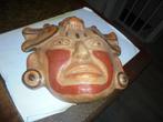 vintage mexico azteekse man kleimasker maya aardewerk kunst, Antiek en Kunst, Kunst | Niet-Westerse kunst, Ophalen of Verzenden