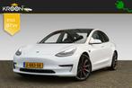 Tesla Model 3 Performance 513PK AWD 75kWh (bj 2019), Auto's, Tesla, Met garantie (alle), Stoelverwarming, Wit, 513 pk