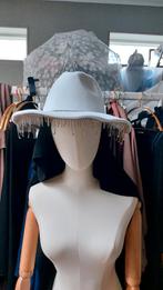 Witte Cowboy Hoed met Zilveren Franje, Kleding | Dames, Hoed, Nieuw, Generic, One size fits all