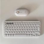 Logitech Pebble set: K380 toetsenbord en M350 muis - Wit, Computers en Software, Toetsenborden, Ophalen, Zo goed als nieuw