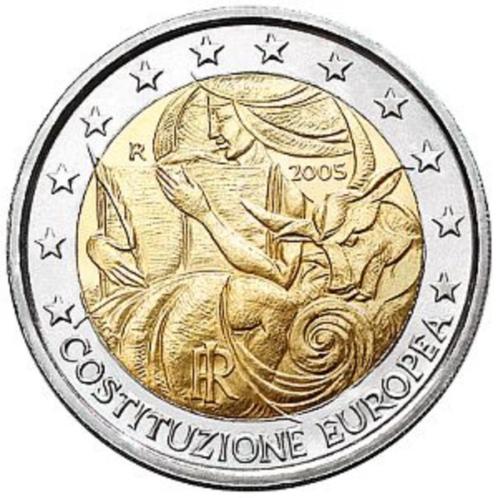 012 - Italië 2 euro 2005 UNC -Europese Grondwet-, Postzegels en Munten, Munten | Europa | Euromunten, Losse munt, 2 euro, Italië