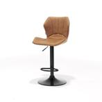 Barkruk Genua met gasveer stof soft cognac | Webshop, Huis en Inrichting, Barkrukken, Nieuw, Ophalen of Verzenden, 90 cm of meer