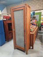 Massief houten kast met glazen schappen - nette staat, Ophalen, Glas, Modern, 150 tot 200 cm