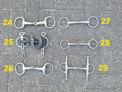 Diverse bitten - bustrens - Liverpoolstang, Dieren en Toebehoren, Paarden en Pony's | Hoofdstellen en Tuigage, Zo goed als nieuw